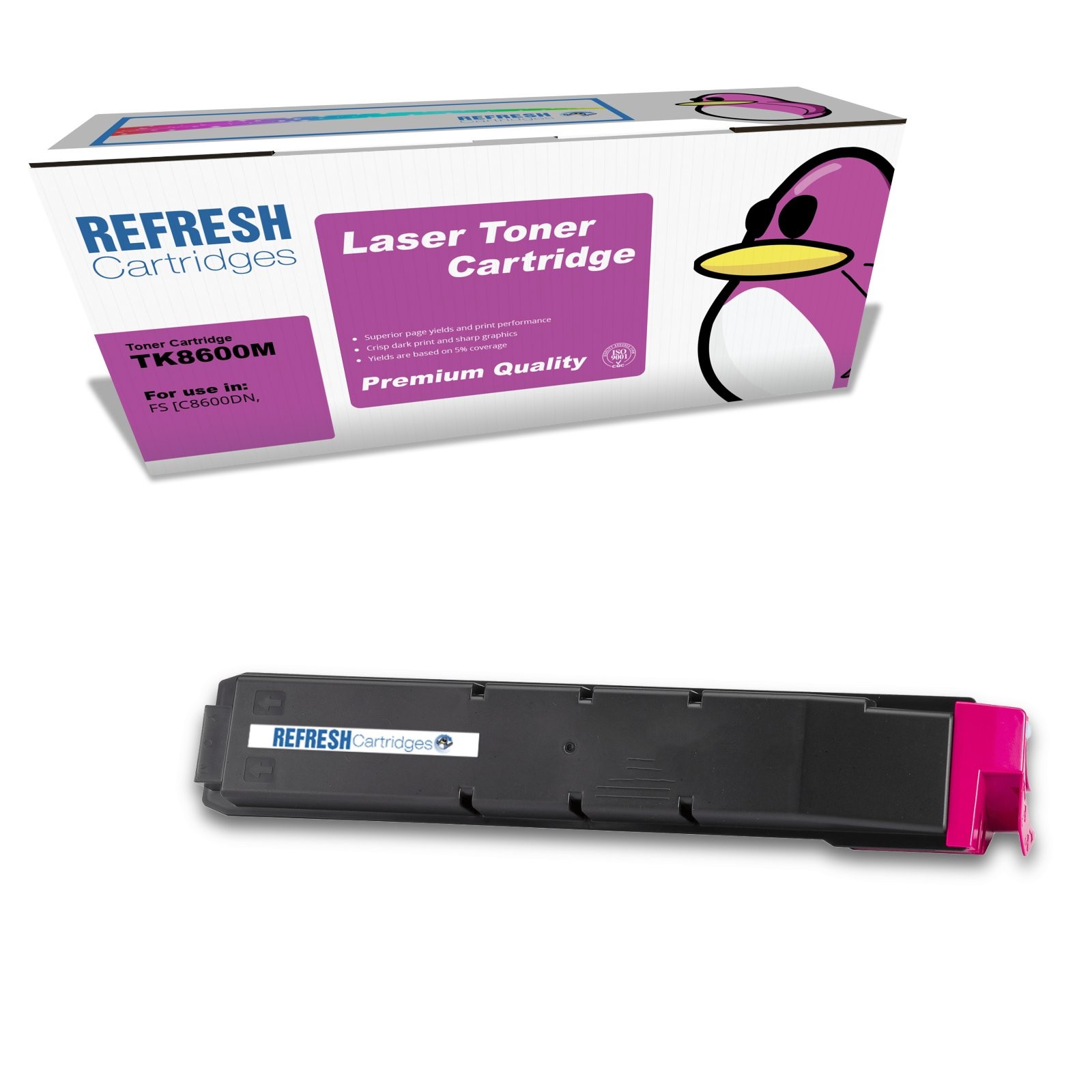 Refresh Cartridges Magenta TK-8600M Toner Compatible With Kyocera Printers