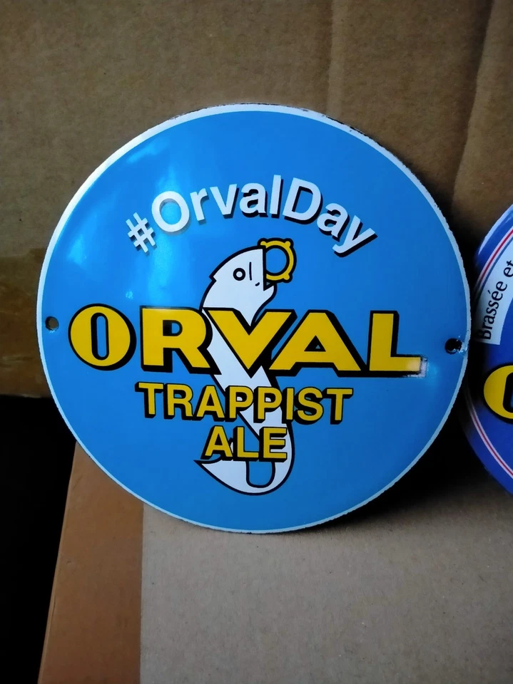 2 Plaques émaillée biére Orval Abbaye Villers-devant-Orval - Photo 2/4