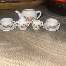 Vintage Children  s Porcelain Floral Tea Set