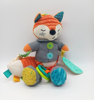 Infantino Go GaGa Playtime Pal Plush Stroller Car Seat Activity Toy Fox