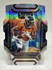 2021 Panini Select Melvin Gordon III SILVER DIE CUT Prizm #212 Denver Broncos