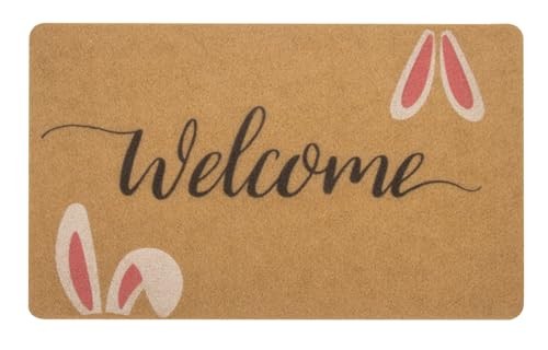 Easter-Decorative-Welcome-Doormat Outdoor-Entrance Easter Bunny Door Mat Non