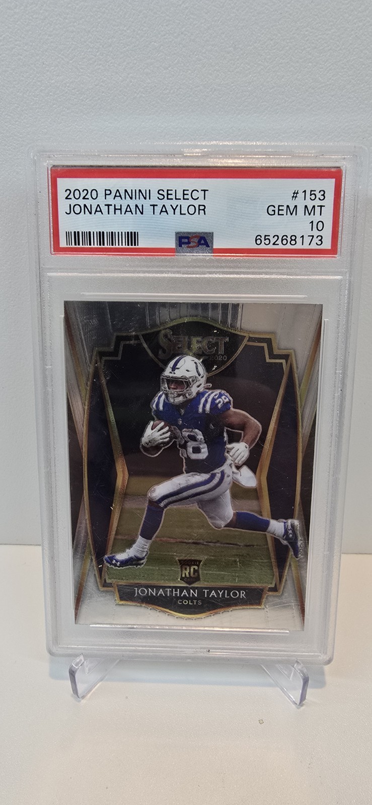 2020 Panini Select Premier Silver Prizm #153 Jonathan Taylor - PSA 10