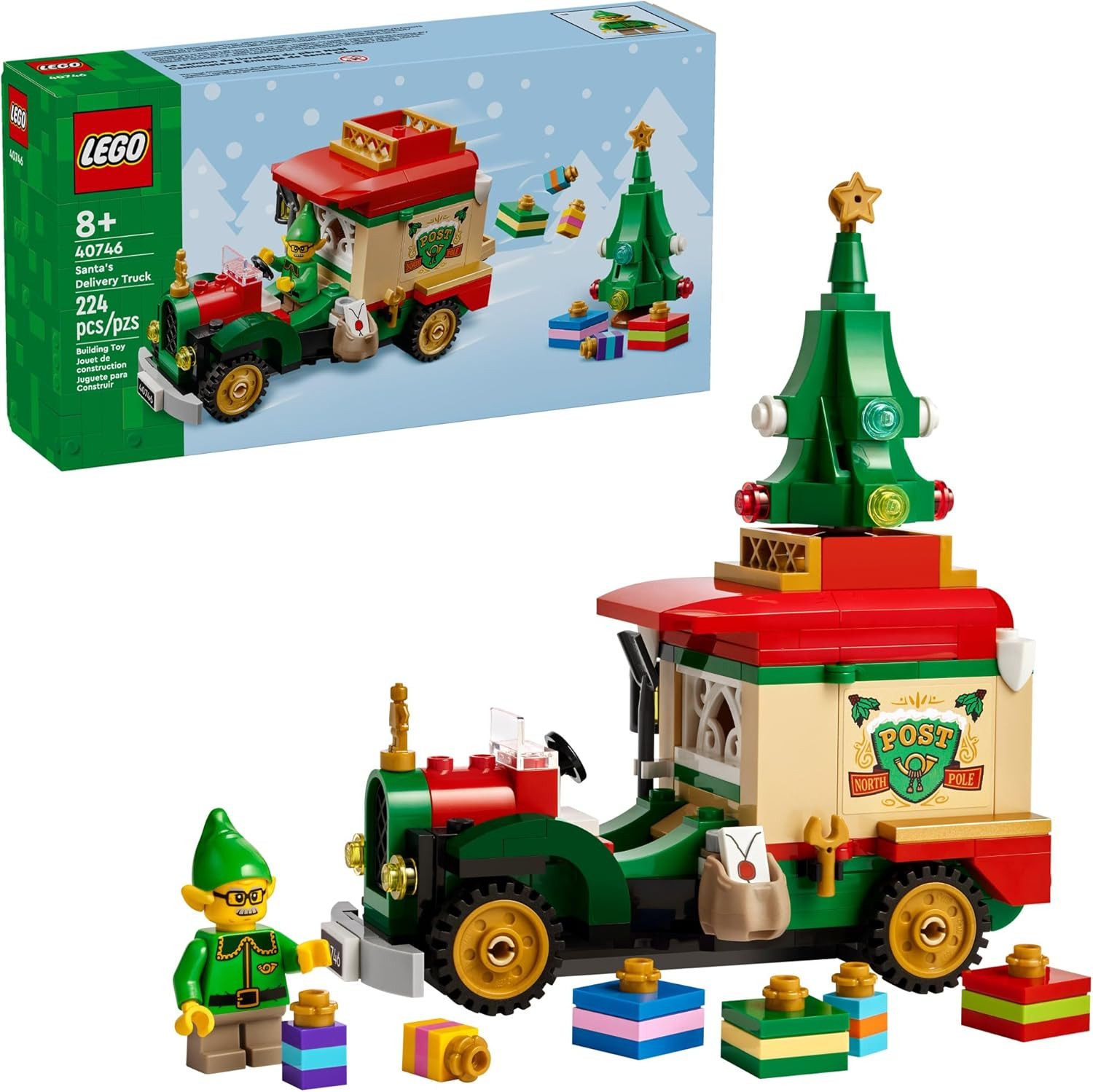 LEGO Santa's Delivery Truck Building Set for Kids Ages 8+ - Holiday Fun 40746