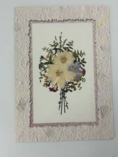 Garden Treasures Handcrafted Greeting Card with Real Pressed Flowers