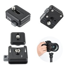 Metal Quick Release Plate with 1/4-20 Camera Screw Tripod Mount Adapter