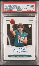 2021 Flawless Trevor Lawrence Rookie Shadow Signatures SILVER Auto RC /15 PSA 9