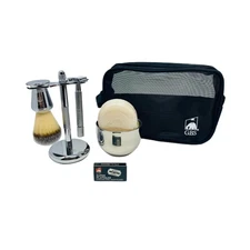 G.B.S Men's Grooming Shaving Kit - 5pc DE Razor Set