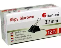 Klipy Biurowe 32Mm 12Szt Titanum