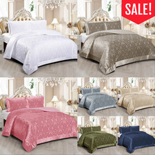 3 PCs Velvet Quilted Bedspreads Luxury Throws King Size Bedding Set Pillow Cases