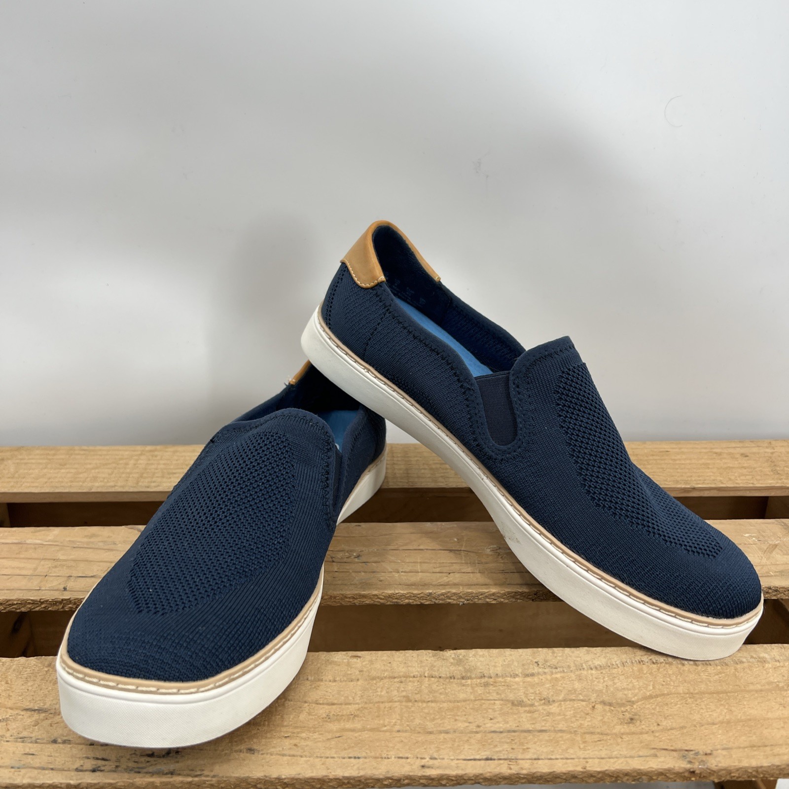 Dr Scholls Be Free Slip On Sneakers Shoes Navy Blue Comfort Women’s Size 10M