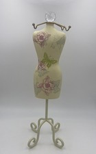 Mannequin Necklace/Jewelry Stand Display Resin Metal Faux Crystal 16  H Roses