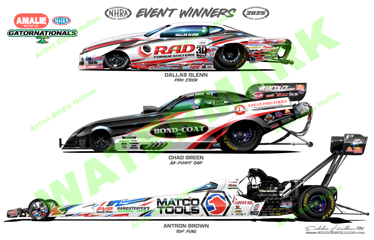 2025 NHRA Event Champion Drag Racing Posters 28X18in. | eBay