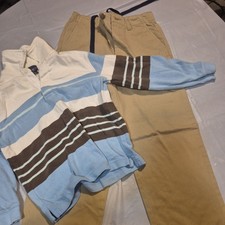 CHAPS Brown Casual Dress Classic Chino Pants Youth Boys Tag Size 7 Fits an shirt