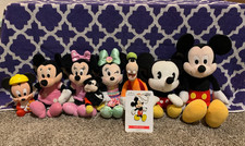 Disney Mickey  Minnie Mouse Goofy 9 Piece Plush Lot