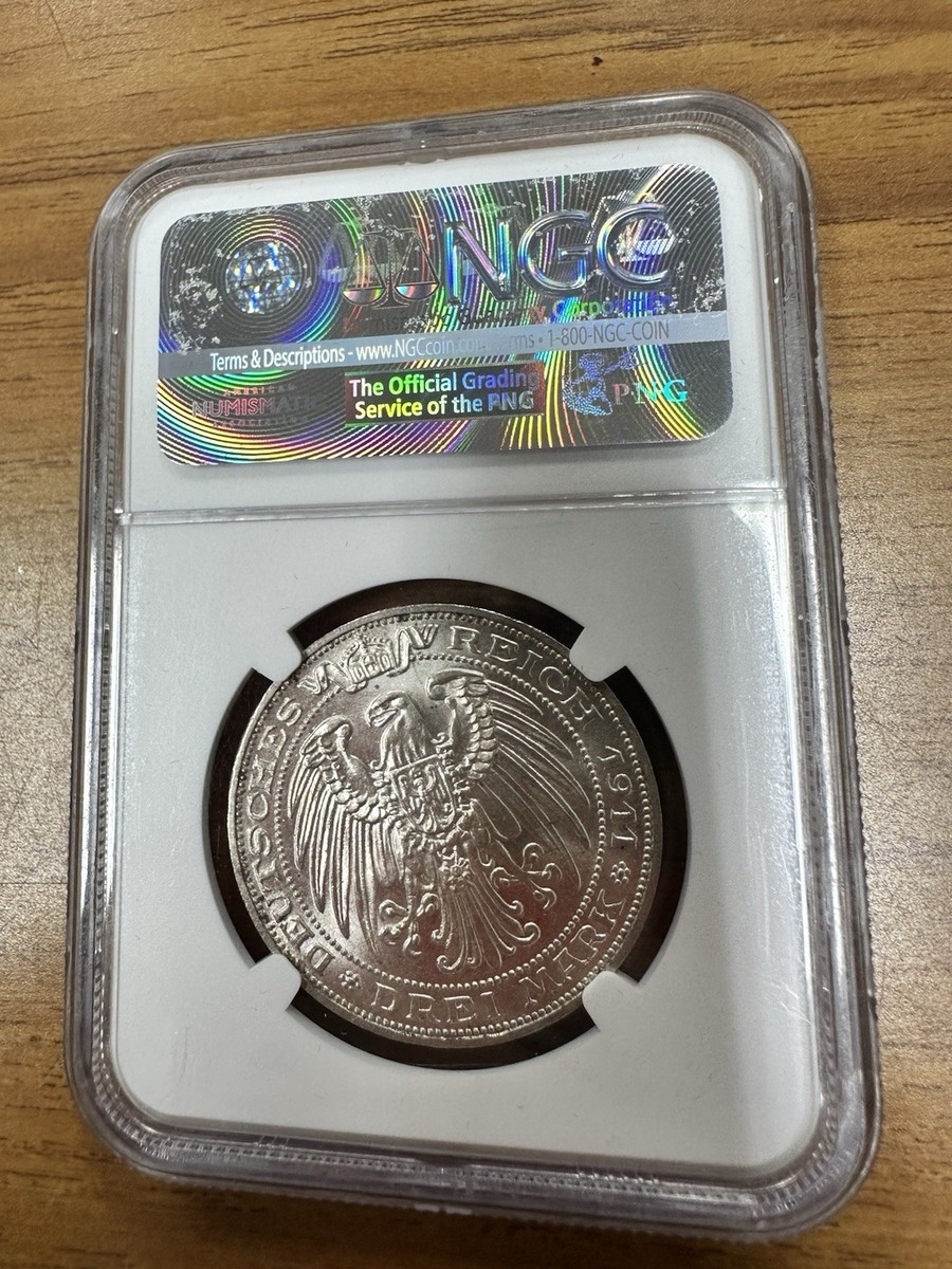 1911 A Germany 3M Prussua Breslau University NGC MS64 | eBay