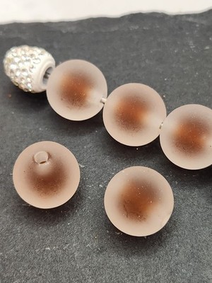 16mm Frosted Acrylic Double Layer Beads - Package of 20 - Beadable DIY Pens