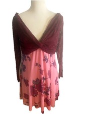 Urban Outfitters Kimchi Small Dress Sheer Double Layer Off Shoulder Lace Flirty