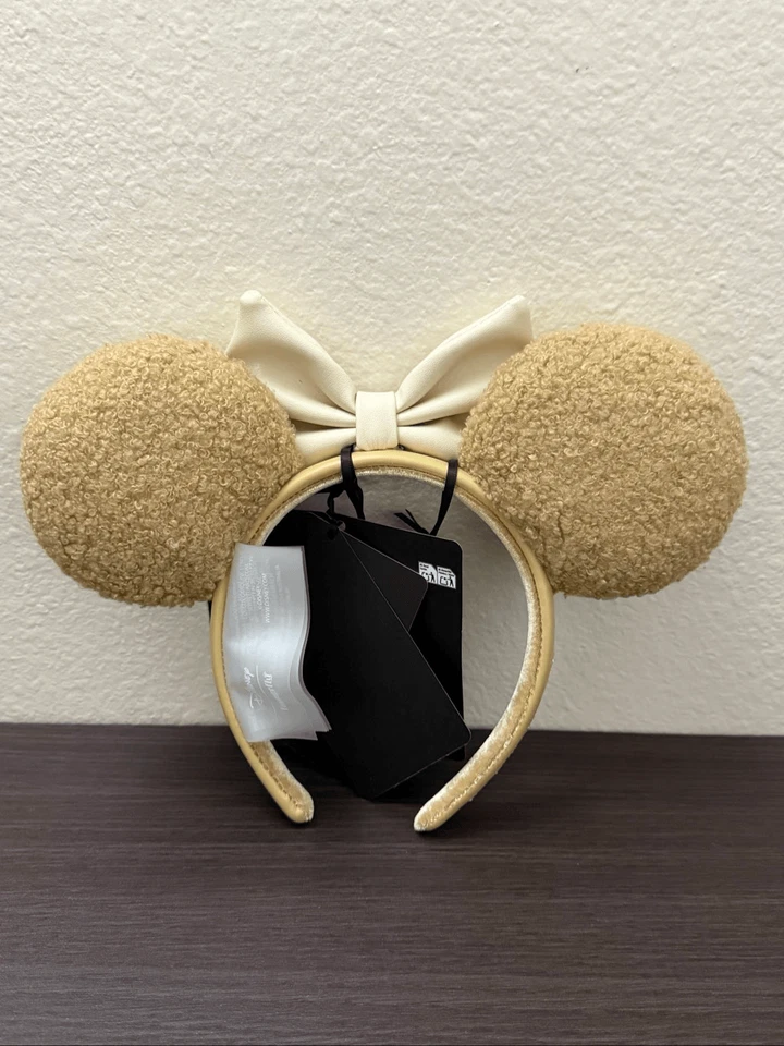Loungefly Minnie Mouse Brown Sherpa Ears Headband - Image 2 of 4