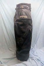 Rare Vintage PING Faux Alligator Cart Golf Bag READ