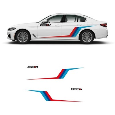 Pegatinas franja lateral tricolor compatible con BMW Serie 5