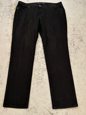 Michael Kors Jeans Womens 16 Black Denim Dark Wash Stretch Casual Straight Slim