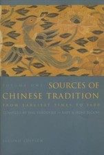 Sources of Chinese Tradition Volume One Hardcover