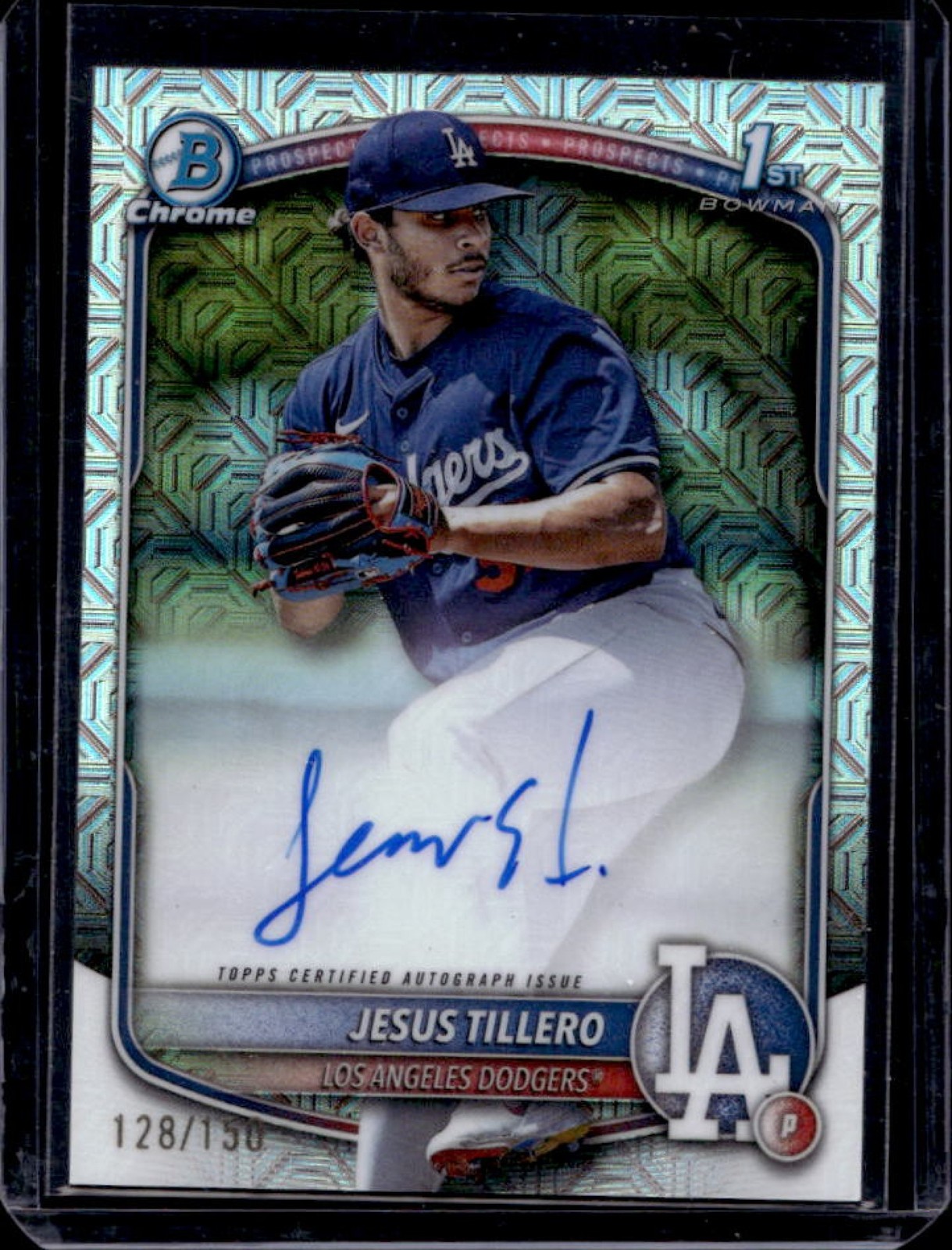 2025 Bowman Jesus Tillero Chrome Auto HTA Choice Refractor 1st Prospect #128/150
