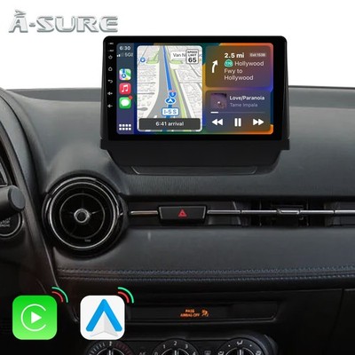 Android Auto Wireless CarPlay Car Stereo Radio BT For Mazda 2 Demio 2014-2023
