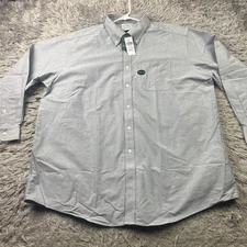 LL Bean Oxford Wrinkle Free Cotton Button Down Shirt Mens 17.5-33 Gray New