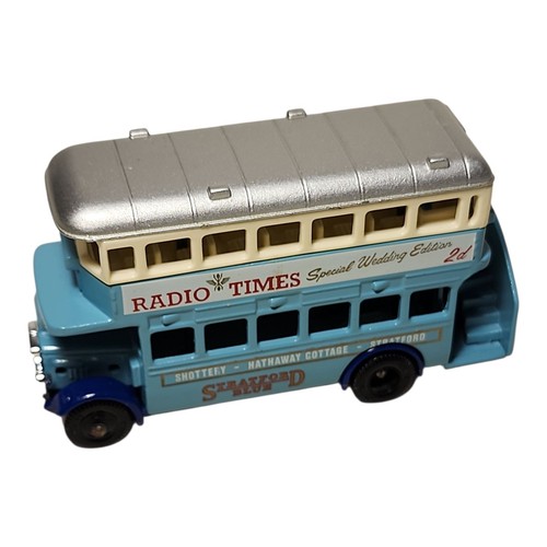 Vintage Days Gone Radio Times Double Decker Bus Toy Blue England by Lledo 1:43 - Picture 6 of 8