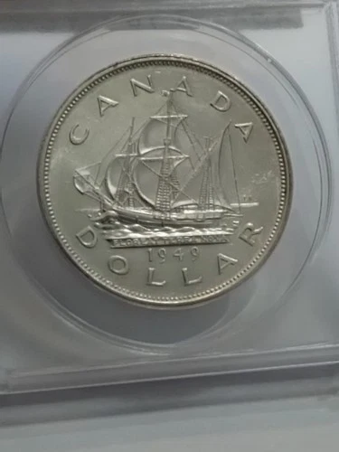 1949 CANADA CANADIAN SILVER DOLLAR MS 64 MINT STATE 64 BRILLIANT UNCIRCULATED L2