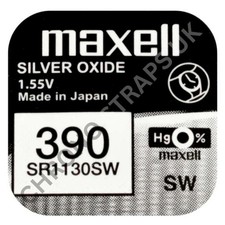 Maxell 390 / SR1130SW Silver Oxide Watch Battery