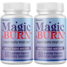 Magic Burn Weight Loss Support Formula, (2 Bottles) Genuine Fat Loss Supplement