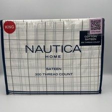 Nautica 300 Thread Count 4-Piece King Sheet Set 100 Cotton Sateen