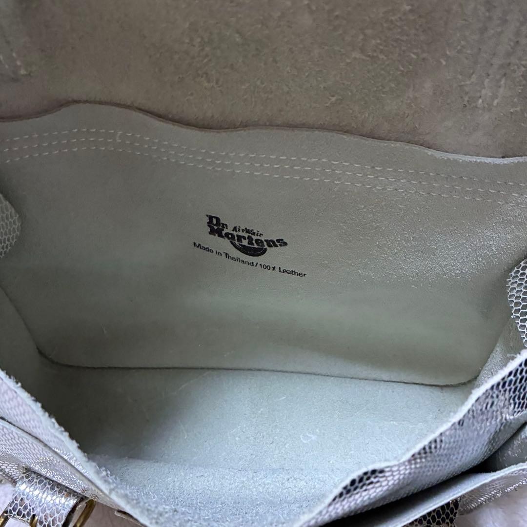 DR MARTENS Messenger Bag Python Silver Vintage Au… - image 8