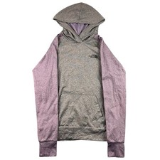 The North Face Hoodie Womens XS Gray Sweatshirt Pullover Stretch Thumb Holes