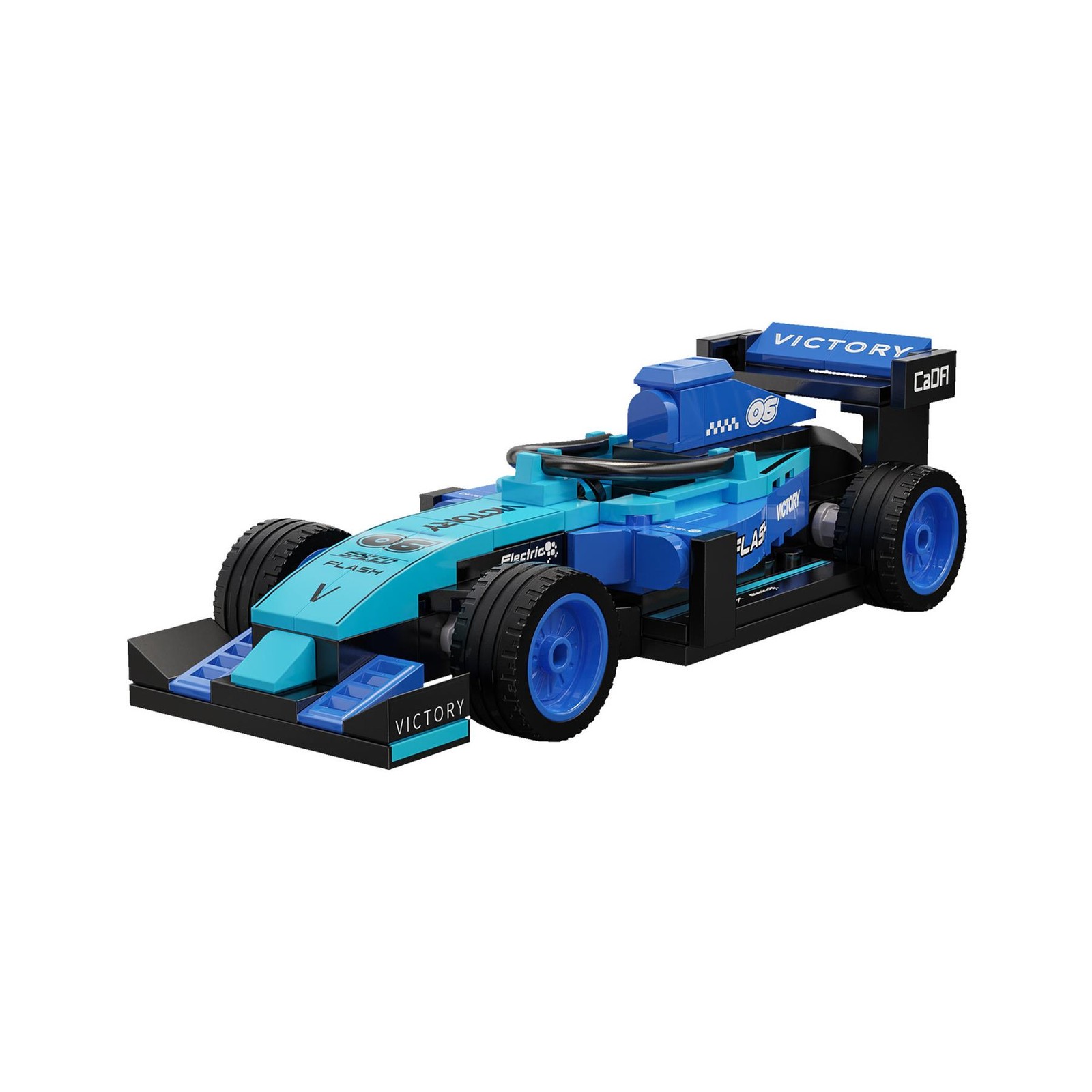 CaDa C55068W Blue Circuit Racing Car 1:32 Scale Brick Building Kit
