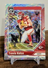 2025 DONRUSS OPTIC TRAVIS KELCE #d/300 SILVER WAVE PRIZM
