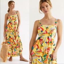 FARM Rio For Anthropologie Textured Tropical Maxi Dress