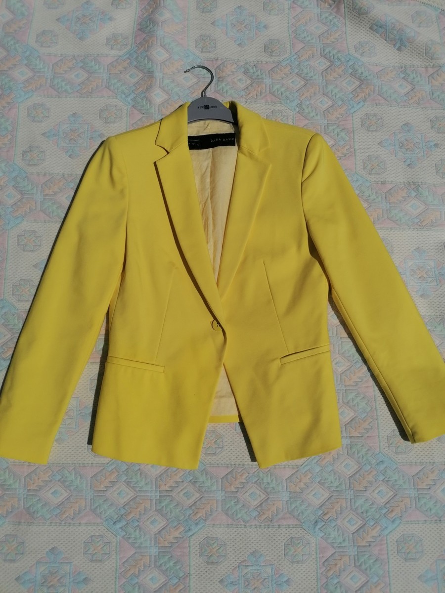 Zara yellow blazer, size Medium, Bright Jacket Summer Style UK