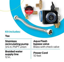 EASTMAN Nevercold 3/4in-Dia Brass Recirculating Pump Universal Water Heater