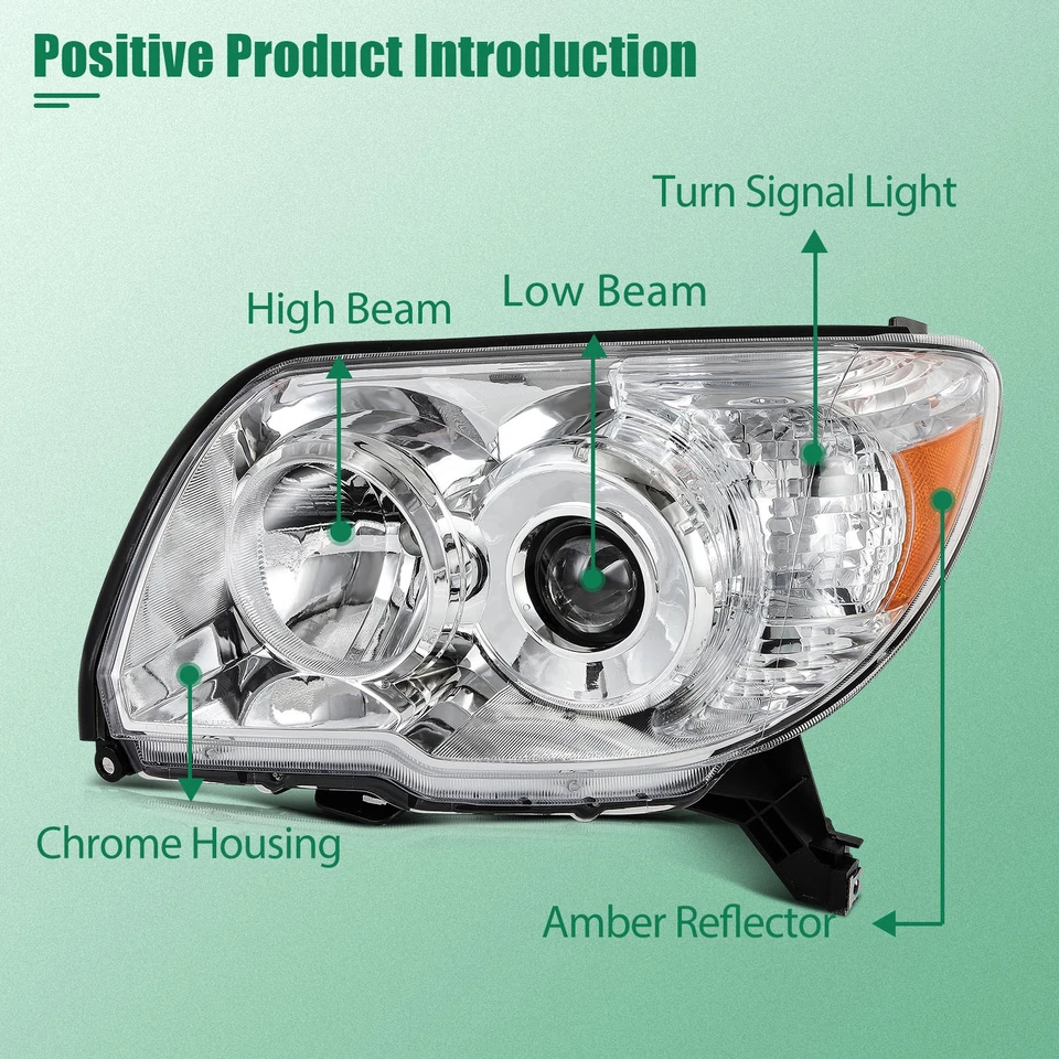 Conjunto de faros delanteros para Toyota 4Runner 4 Runner 2006-2009 Foto 2 de 4