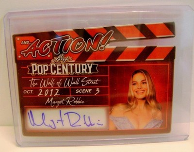 MARGOT ROBBIE AND ACTION WALL STREET 1/1 ONE OF ONE AUTO LEAF POP