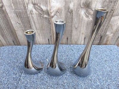 Georg Jensen Cobra Kerzenständer in 3 Größen - 3er Set guter Zustand 