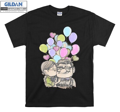 Pixar Up Carl und Ellie T-Shirt Geschenk Hoodie T Shirt Herren Damen Unisex A453