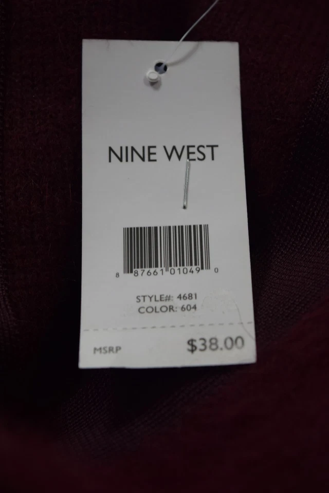 Sombrero para mujer NINE WEST Cloche Angora doble banda lazo púrpura talla única $38 Foto 2 de 4