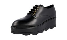 PRADA Leather PLATFORM Derby Dress Shoes 1E851H Black -  US 10 EU 40 UK 7