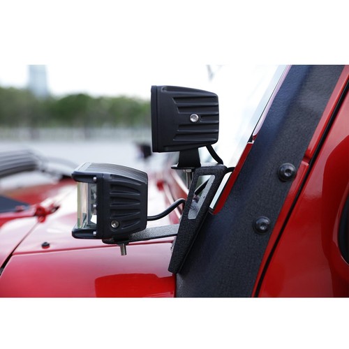 AUXBEAM 4" Side Shooter LED Fog Light Pods & Mount Bracket For Jeep JK 07-2018 - Picture 4 of 12
