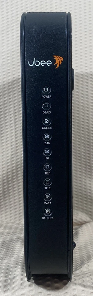 Ubee DVW32CB Advanced Wireless Voice Gateway Modem & Router w/ Data & Power Cord - Image 3 of 4